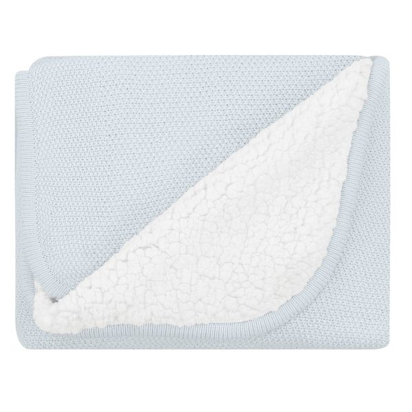 Paturica tricotat 75*100 сm, Sherpa Dream Big Blue - imagine 2