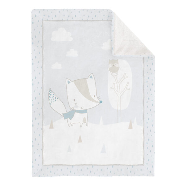 Paturica moale 110*140 cm, Polar Sherpa Little Fox - imagine 2