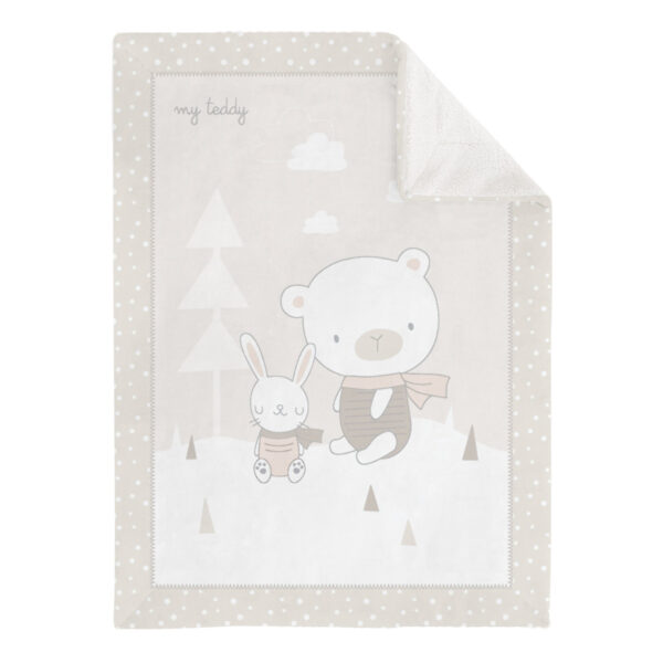 Paturica moale 80/110 cm, Polar Sherpa My Teddy - imagine 2