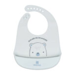 Мягкий силиконовый нагрудник Bear With Me Blue