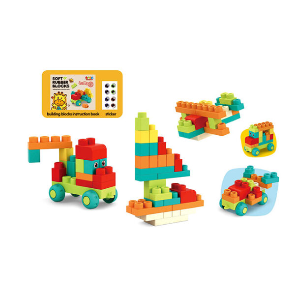Constructor SOFT RUBBER BLOCKS, 62 elem /372891/ - imagine 2