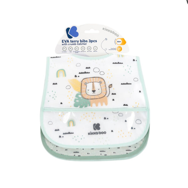 Set 3 bavete impermeabile cu buzunar Savanna Mint /31303030054/ - imagine 2