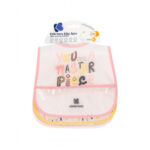Set 3 bavete impermeabile cu buzunar Arty Pink /31303030055/ - imagine 2
