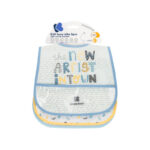 Set 3 bavete impermeabile cu buzunar Arty Blue /31303030056/ - imagine 2