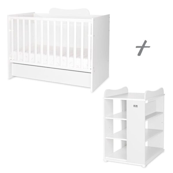 Кроватка детская Lorelli MULTI 190*72 cm, White — изображение 2