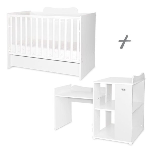 Кроватка детская Lorelli MULTI 190*72 cm, White — изображение 3