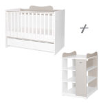 Кроватка детская Lorelli MULTI 190*72 cm, White/String — изображение 2