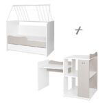 Кроватка детская Lorelli MULTI 190*72 cm, White/String — изображение 4