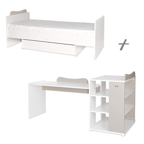 Кроватка детская Lorelli MULTI 190*72 cm, White/String — изображение 5