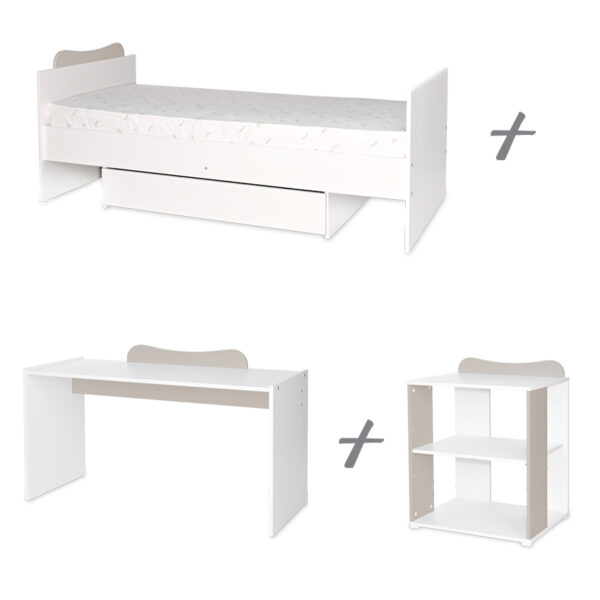 Кроватка детская Lorelli MULTI 190*72 cm, White/String — изображение 6