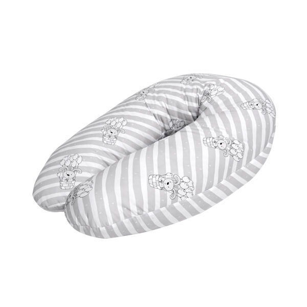 Perna de alaptat 190 cm Lorelli STRIPED Grey - imagine 2