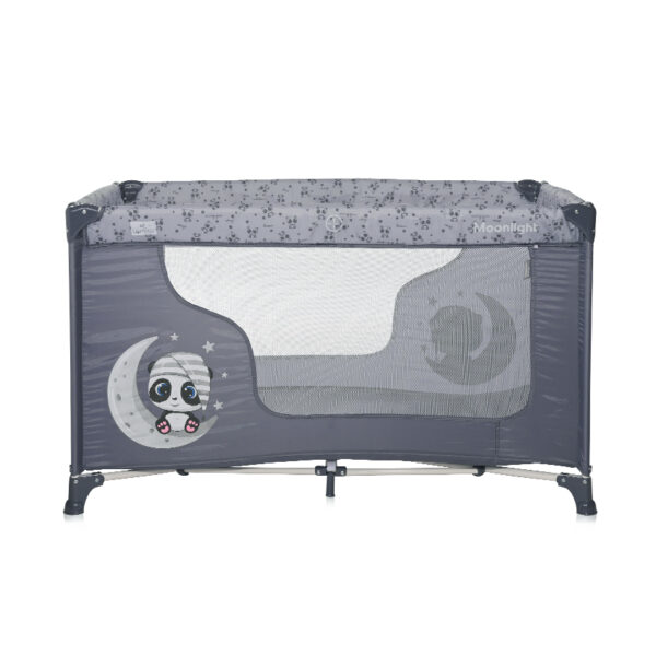 Кровать-манеж Lorelli MOONLIGHT 1 Cool Grey PANDAS — изображение 2