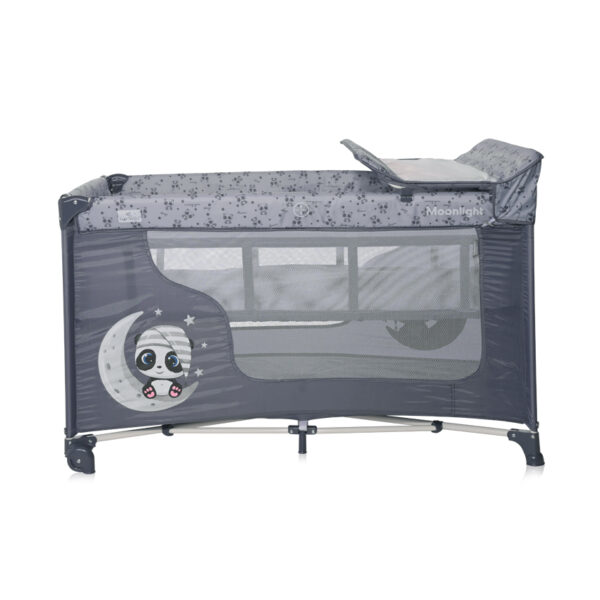 Кровать-манеж Lorelli MOONLIGHT 2 Cool Grey PANDAS — изображение 2