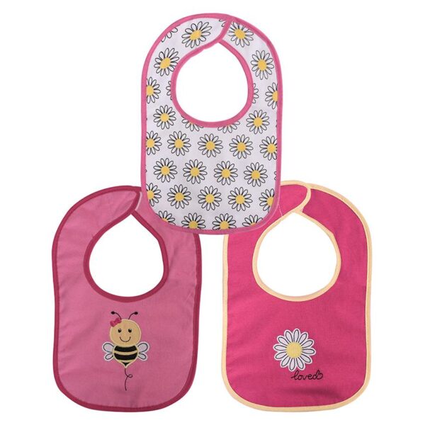 Set bavete cu velcro, 3 buc Lorelli GIRL - imagine 2