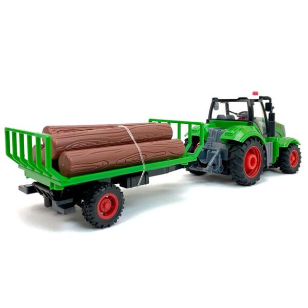 Tractor cu remorca si lemne cu telecomanda 1:24 - imagine 2