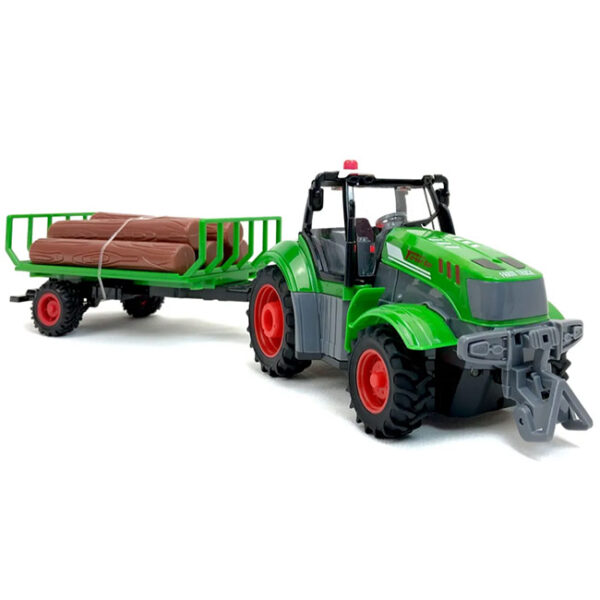 Tractor cu remorca si lemne cu telecomanda 1:24 - imagine 3