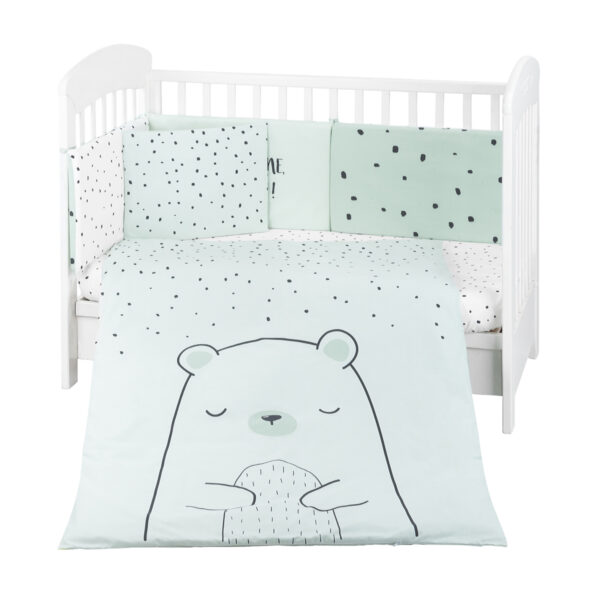 Set lenjerie pat 6 piese, Bear with me Mint - imagine 2
