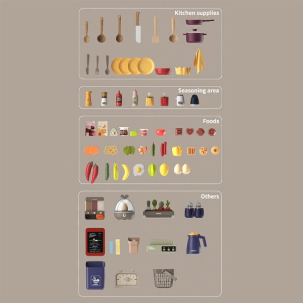 Bucatarie pentru copii  SPRAY KITCHEN, 88 elem - imagine 6
