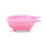Миска с крышкой и ложкой Lorelli Pink