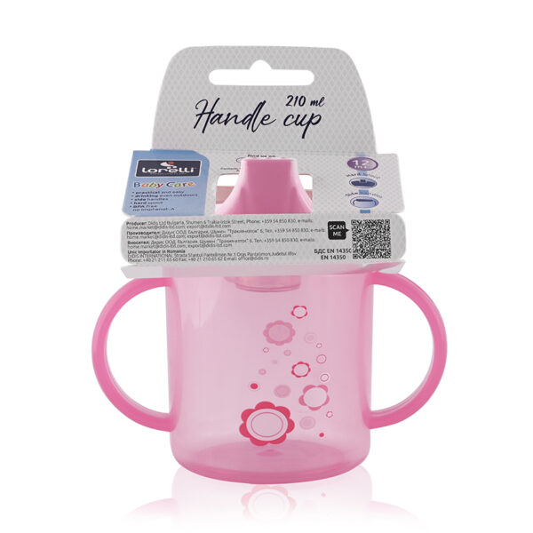 Cana cu manere si cioc 210 ml Lorelli Pink - imagine 2