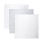 Set 3 scutece din muselin 80x80 cm, Lorelli TRIO Grey Mix
