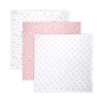 Набор пелёнок 3 шт. Lorelli Muslin Swaddle Blanket 80x80 cm, TRIO Rose Mix