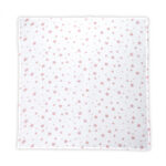 Пелёнка Lorelli Muslin Swaddle Blanket 80x80 cm, White with Rose STARS