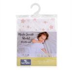 Пелёнка Lorelli Muslin Swaddle Blanket 80x80 cm, White with Rose STARS — изображение 2