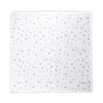 Scutec pled din muselina Lorelli 80x80 cm, White with Grey STARS /10340092307/