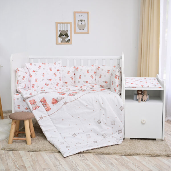 Set lenjerie pat Lorelli TREND Bears&Pillows Beige - imagine 2