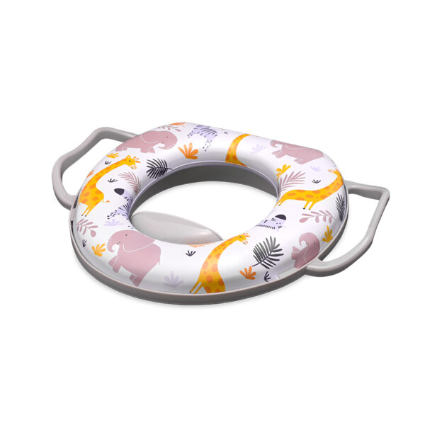 Reductor moale pentru toaleta cu manere Lorelli ANIMALS Grey /10130680010/ - imagine 2