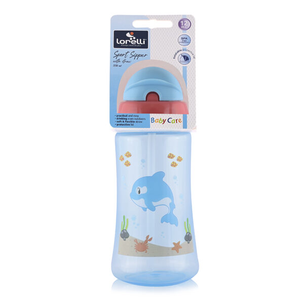 Бутылочка спорт с трубочкой 330 ml, Lorelli BLUE — изображение 2