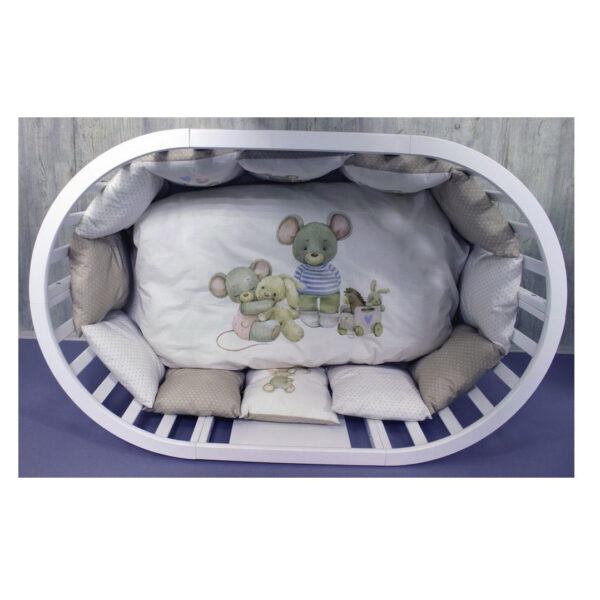 Set lenjerie pentru pat 6 unit., Incanto "Little Mouse" - imagine 2