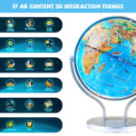 Glob interactiv iluminat, 20 cm, în limba engleză - imagine 2