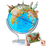 Glob interactiv iluminat, 20 cm, în limba engleză - imagine 3