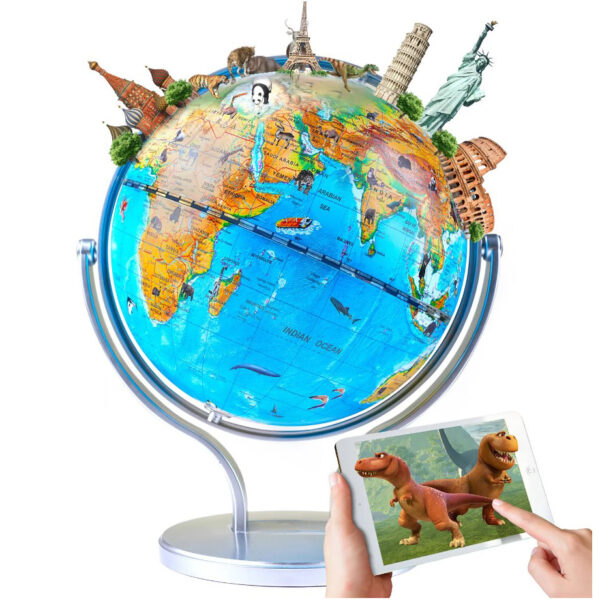 Glob interactiv iluminat, 20 cm, în limba engleză - imagine 3