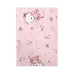 Простыня из хлопка ранфорс 100x150 см Lorelli PINK BALLERINA BEAR