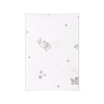 Cearceaf bumbac ranforce 100x150 cm Lorelli LITTLE RABBITS GREY