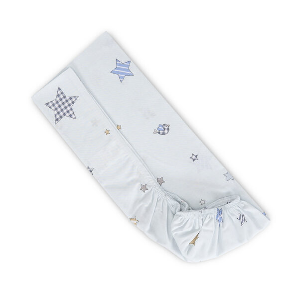 Простынь на резинке 98x65cм для кроватки-колыбели Lorelli BEAR WITH SWING Blue — изображение 2