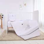 Set lenjerie pat 3 elem. Lorelli LITTLE RABBITS GREY - imagine 3