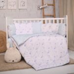 Set lenjerie pat 7 elem., Lorelli LILY Blue Moon&Stars
