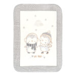 Мягкий зимний детский плед 80*110 cm Love Pingus Grey