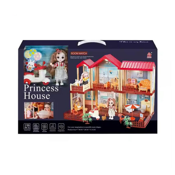 Двухэтажный домик для кукол PRINCESS HOUSE, 198 дет. — изображение 3