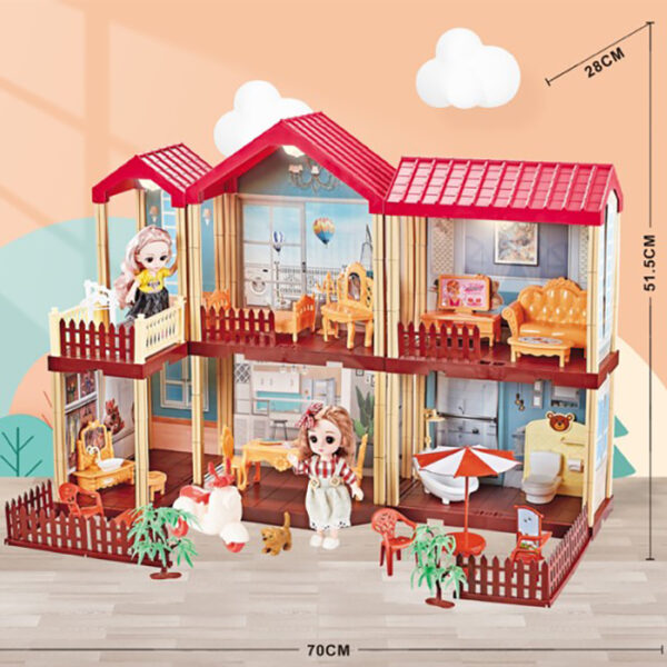 Двухэтажный домик для кукол PRINCESS HOUSE, 198 дет. — изображение 2