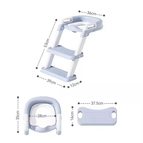 Adaptor WC cu scara si scaun anatomic moale PVC - imagine 3