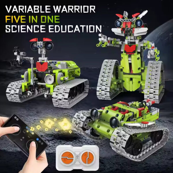 Конструктор Building Block на р/у 5в1, 705 деталей, 5 вариантов сборки — изображение 2