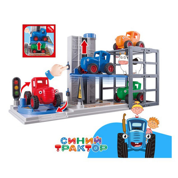 Игровой набор Синий трактор Парковка с лифтом — изображение 2