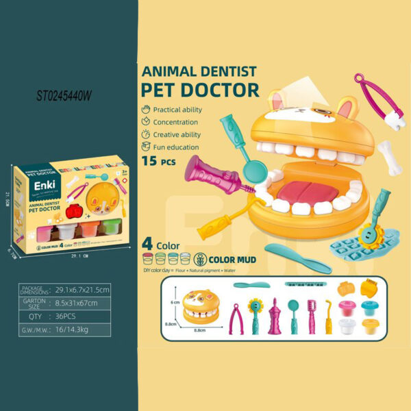 Kit aluat modelat Enki ENIMAL DENTIST - imagine 2