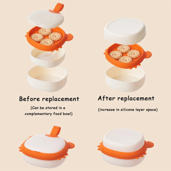 Set vesela CRAB pentru copii, din silicon - imagine 3
