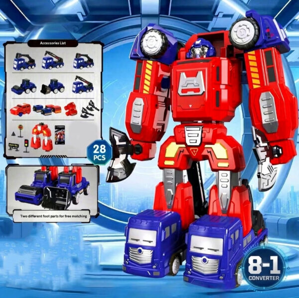Constructor magnetic transformator 8 în 1 pentru copii - imagine 4